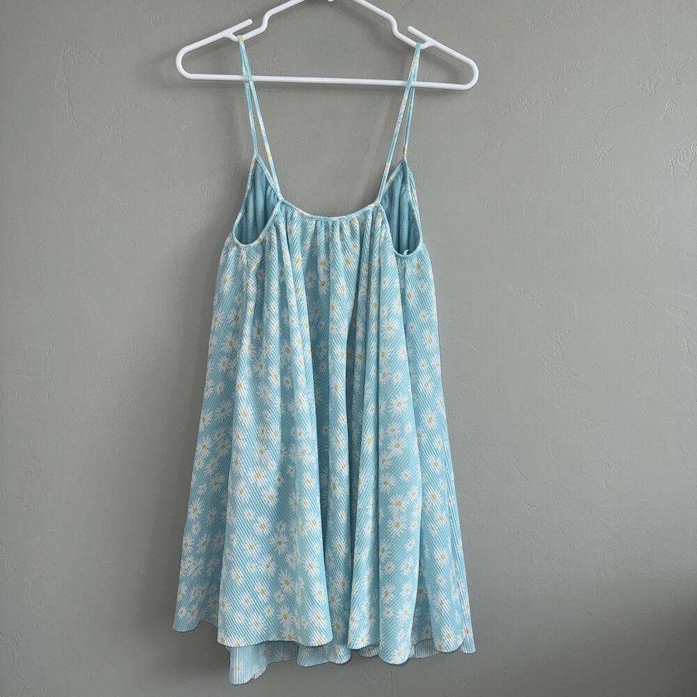 Zara Spaghetti Strap Mini Dress Daisy Floral Print Babydoll Bohemian Flowy S M - Picture 2 of 6